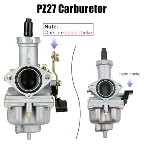 CILOYU PZ27 Carburetor Kit Replacement for CG 125cc 150cc 200cc 250cc 4 Stroke Engine Dirt Bike ATV Pit Bike XR100 Go Kart TaoTao Coolsport Lifan Parts Carb with Throttle Cable Assembly Accessories
