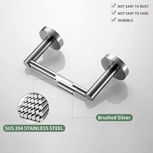 Weiko Brushed Nickel Toilet Paper Holder Towel Ring,Bathroom Hardware Set Double Post Pivoting Tissue Roll Holder Hand Towel Holder Wall Mounted 2 Pieces Bathroom Hardware Stainless Steel #TOP7