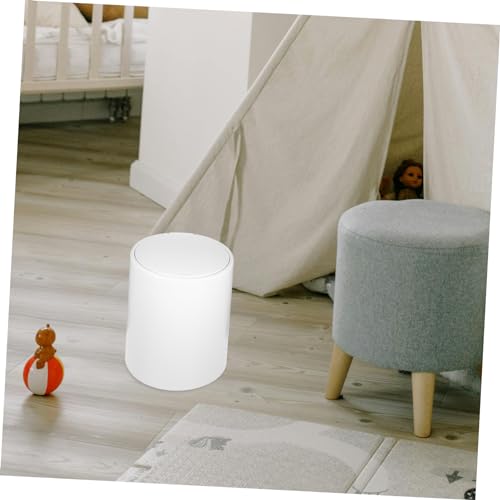 Caneca de basura moderna rectangular con tapa blanca miniatura 7