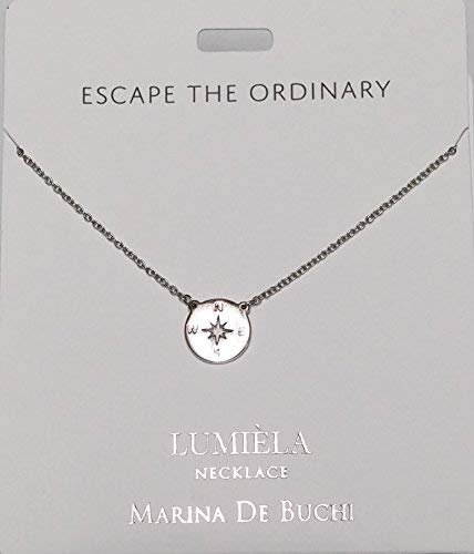 COMPASS----ESCAPE THE ORDINARY Lumeila Necklace Marina De Buchi Silver Colour Presented By Sterling Effectz