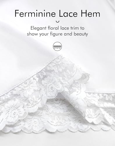 Image of MANCYFIT Bloomers for Women, Lace Trim Slip Shorts