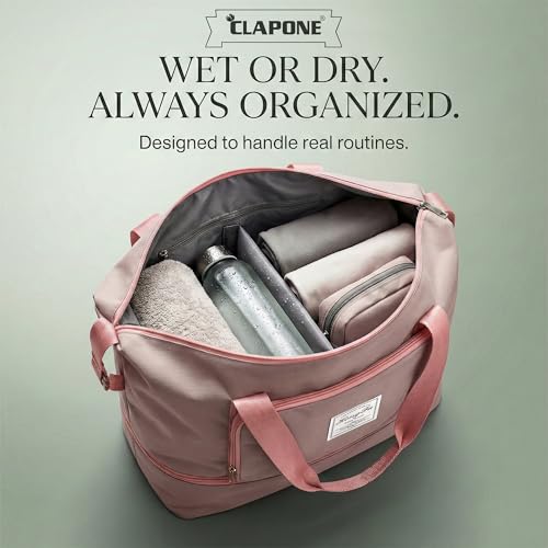 Image of CLAPONE 41 Litre Expandable Nylon Travel Bags for Women /Duffle Bags for Women Luggage /Foldable Vanity Travelling Handbags /Waterproof Hand Bag for Ladies Personal Items (Duffle Bag Pink)
