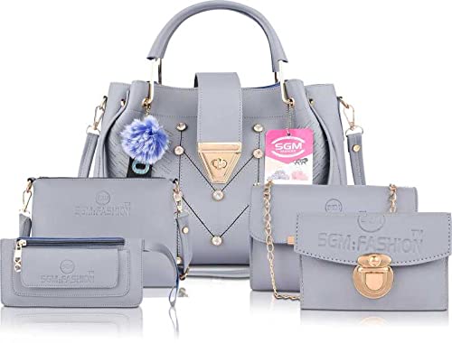 See full amazon price history chart for SGM FASHION PU Leather Stylish Handbag For Women and Girls (5pcs Set) (Grey) SGM FASHION PU Leather Stylish Handbag For Women and Girls (5pcs Set) (Grey) (B09JSX1ZS3) Amazon Price History, Amazon Price Tracker