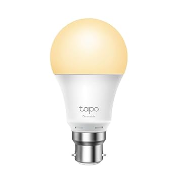 Tapo Smart WiFi Light Bulb B22 8.7w Dimmable Soft Warm White (Pack of 2)