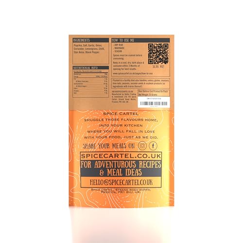 Spice Cartel's Thai Street Food. Authentic Thai Seasoning Blend For Chicken, Pork & Seafood. 35g Resealable Pack Seasons 1kg+ Of Protein. Premium UK Hand Blended.