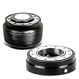 Auto Dynasty Hub Adapter+Black 1 inch Quick Release Compatible with Honda Accord/Prelude 4th Generation