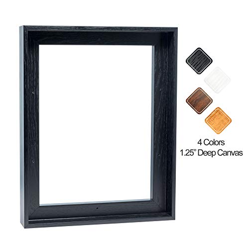 Floating Frame for 8x12 Inch Canvas Painting 1-1/4" Deep, (4 Color) Picture Art