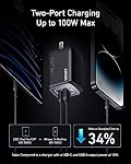 Anker Prime 100W USB C Charger, Anker GaN Wall Charger, 3-Port Compact Fast PPS Charger, for MacBook Pro/Air, Pixelbook, iPad Pro, iPhone 17/Pro, Galaxy S23 / S22, Note20, Pixel, Apple Watch, and More