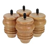 Pieds de meuble en bois au design élégant en forme de gourde, inspirés des pieds de chaise tournés. idéaux pour sublimer les meubles de cuisine modernes et classiques, ainsi que pour vos projets d'aménagement intérieur. convient également pour remplacer les pieds de canapé en bois