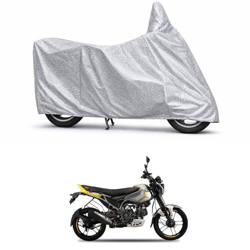 Image of 100% Waterproof Two Wheeler Body Cover Multi Layered Fabric Designed for Bajaj Freedom | Belt Buckle Lock | Silver Mag