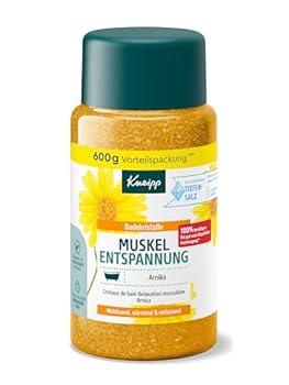 Kneipp Badekristalle Muskel Entspannung - Badezusatz mit wertvollem Extrakt der Arnika - wohltuend wärmend entlastend - 600