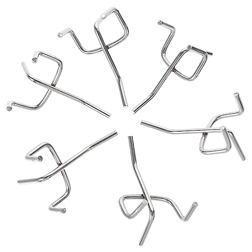STOBAZA 50 Pcs Heavy Duty Pegboard Hooks for Home Garage Shop Iron Hangers Compatible with Standard Spaced Pegboard for Organizing Tools and Supplies