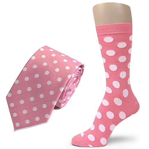 Spotlight Hosiery Groomsmen Men's POLKA DOTS Necktie & Dress Socks Set
