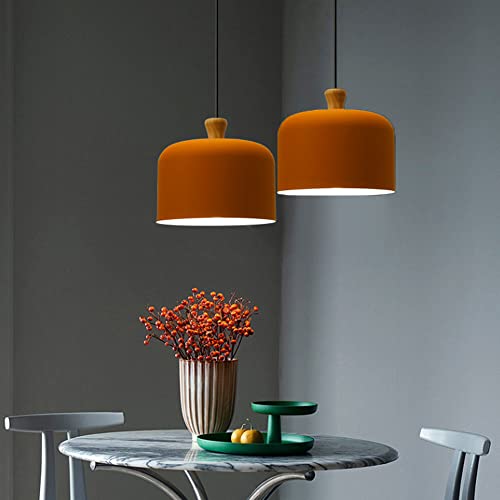 Lámpara colgante LED moderna de madera maciza E27 para iluminación interior de dormitorio 4