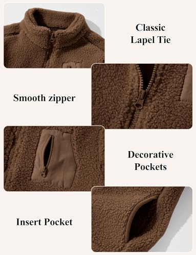 SEAUR Fleece Jackets Kid Boys Girls Zip Up Sweatshirt Coats with Pockets Long Sleeve Outerwear Pullover4