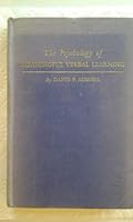 Psychology of Meaningful Verbal Learning: An Introduction to School Learning 0808900250 Book Cover