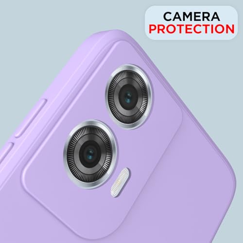 Image of Pikkme Back Cover for Motorola Moto Edge 50 Fusion 5G / Motorola Moto G96 5G | Slim Soft Matte Silicone Cover with Camera Protection & Shockproof Bumper Case (Purple)