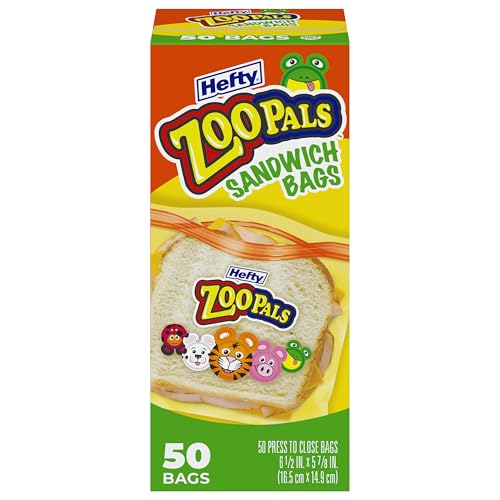 Image of Hefty Zoo Pals Sandwich Bags 50ct