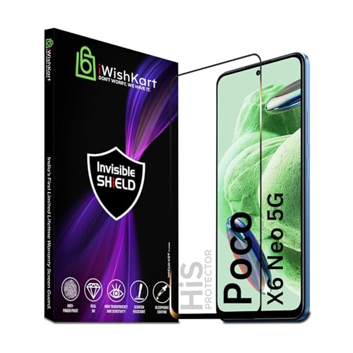 Image of compatible with Poco X6 Neo 5G Tempered Glass [with warranty] screen protector guard Full Edge to Edge 9H Full Glue FHD with Easy Installation kit (compatible with PocoX6 Neo / X6Neo / compatible with PocoX6Neo)