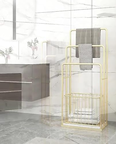 Wolnostojący wieszak na ręczniki stojący stojak na ręczniki i ubrania stylowy design z kutego żelaza idealny do łazienki, hotelu i spa nizacji