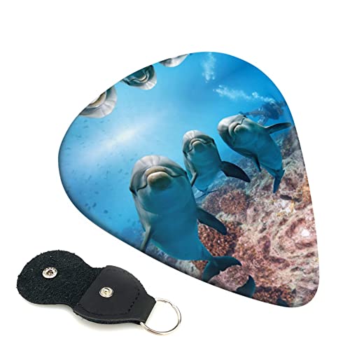 Funny Dolphin Looking At You Lot de 6 médiators pour guitare acoustique, guitare électrique, basse, ukulélé – Fin, moyen… - Les Beatles, Paul McCartney, John Lennon, RIngo Starr, George Harrison Funny Dolphin Looking At You Lot de 6 médiators pour guitare acoustique, guitare électrique, basse, ukulélé – Fin, moyen…
