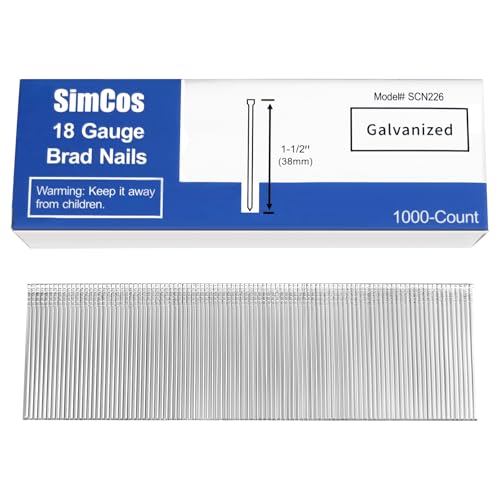 SimCos 18 Gauge Brad Nails 1-1/2 Inch,1000-Pack