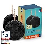 Amazon Alphatrail Road Bicycle Inner Tube Rick 28 Inch SV Presta Valve 2x Set 700 x 18-28c with Mobility Guarantee I Compatible Bike Tyres Continental, Conti, Schwalbe, Michelin, Vittoria & Mavic Bike Tube #ad