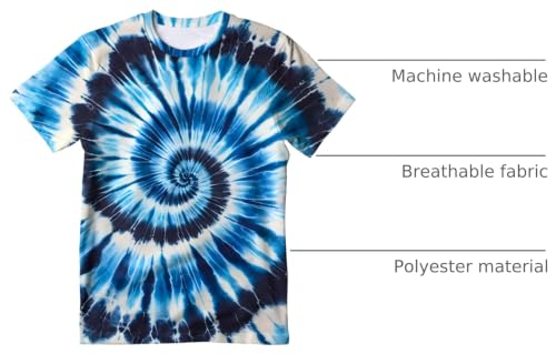 Image of Kids Tie Dye T-Shirt,Children Hippies Senior Tie Dye Tee Tshirt for Boys Girls