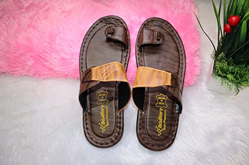 Image of Men Slipper, Stylish & Fancy Cool, Leather Look, slpr-E, MDS STORE,