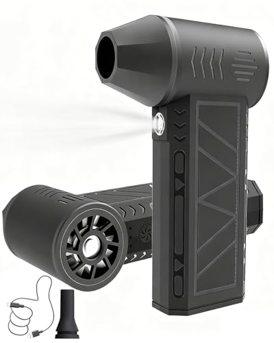 KESHIDA エアダスター 電動 ターボジェットファン 超強力回転速度130,000RPM 最大52m/sの圧倒的風力を提供 4段階の風力調整が可能 充電式 コンパクトミニジェット扇 小型 軽量 携帯に便利 内蔵 多用途キーボード/エアコン/車内/BBQ送風機など - KESHIDA - 商品画像