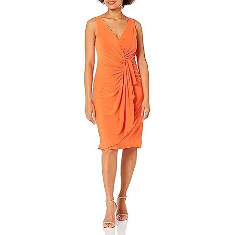 Adrianna Papell Short Jersey Draped Dress Cover