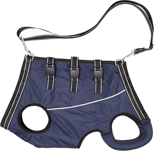 ACDOK Dog Lift Harness Full Body Support & Recovery Sling Pet Lift Vest Adjustable Straps with Handle for Old, Joint Injuries, Arthritis,Disabled Dogs Walk Sturdy and Durable (Navy, X-Large)