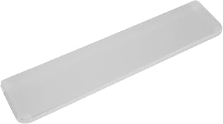 Descanso de pulso acrílico para teclado, almofadas de suporte para teclado compacto de 87 teclas, ângulo de inclinação de 0,4 a 0,6 pol, com base de borracha antiderrapante