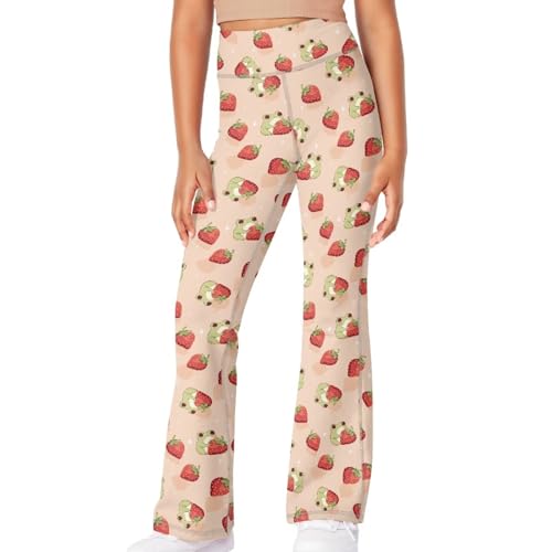Frog Girls Wide Leg Yoga Pants Athletic Leggings 5-14 Strawberry High Waisted Yoga Pants Yoga Active Leggings Tights Pants4