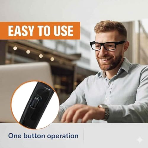 Image of DDLC 2MP HD Hidden Camera Smart Eyewear | Easy-to-Use One-Touch Video & Photo Capture |1080P Invisible Lens Spy Glasses for Business Meetings & Legal Documentation | Lightweight Unisex | Evidence