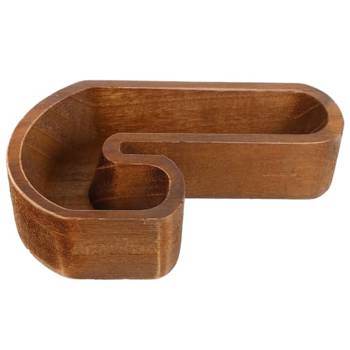 CORHAD Cane Shaped Wooden Snack Bowl Unique Party Serving Tray for Nuts Fruits and Desserts Rustic Wood Bowl for Home Decor and Entertaining for Holiday Gatherings