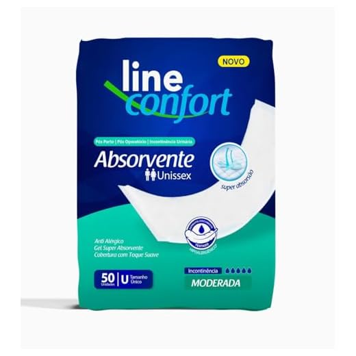 Absorvente Geriátrico, Pós Parto Line Confort Pacote Super Econômico 50 Unidades