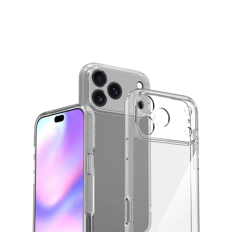 Camera Protection Transparent Soft Silicon Flexible 4 Side Full Protection Back Cover Case for iPhone 17 Pro Max – (Transparent)