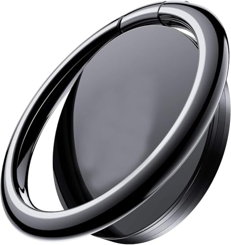 Image of Mizi Cell Phone Ring Holder Finger Grip Stand - 360 Rotation Metal Kickstand for Magnetic Car Mount, for All Smartphones & Tablets -Black