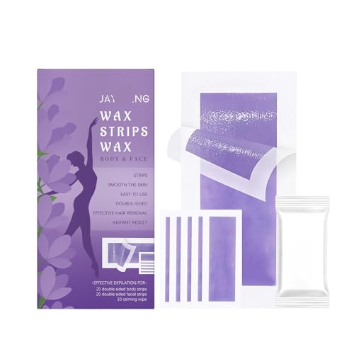 KLYso Bandas De Cera Faciales Y Corporales For Zonas Sensibles: Suaves, Hidratantes Y No Irritantes For Una Piel Suave Y Sedosa.(2PCS)