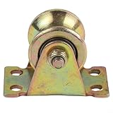Yuanpgky 200 kg Tragfähigkeit, 3 cm V-Nut-Lenkrolle für industrielle Trolleys und Fitnessgeräte, aus 45# Stahl mit 31 mm Durchmesser, kompatibel mit 3–10 mm