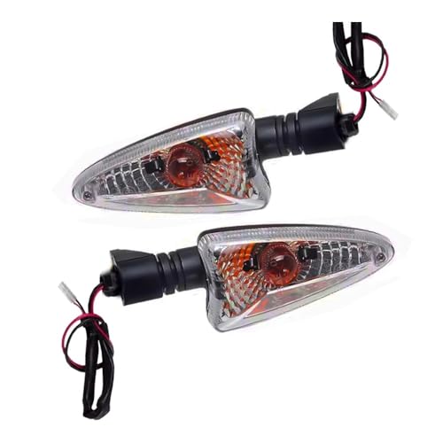 JIANYISR Blinker Motorrad Kompatibel Mit Aprilia RSV 4R Caponord 1200 RS4 125 SXV550 SR Motard Motorrad-Blinker(Clear With wire)