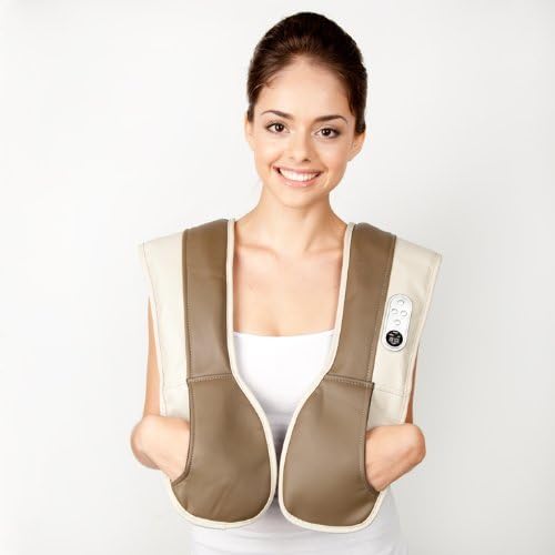 Zyllion ZMA08 Tapping Neck and Shoulder Massager with Heat - One Year Warranty