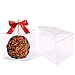 30 PCS Clear Candy Apple Box With Hole Top | 4" x 4" x 4" PET Gift Boxes For Caramel Apples, Ornaments | Wedding, Party And Baby Shower Favors| Food In Safe