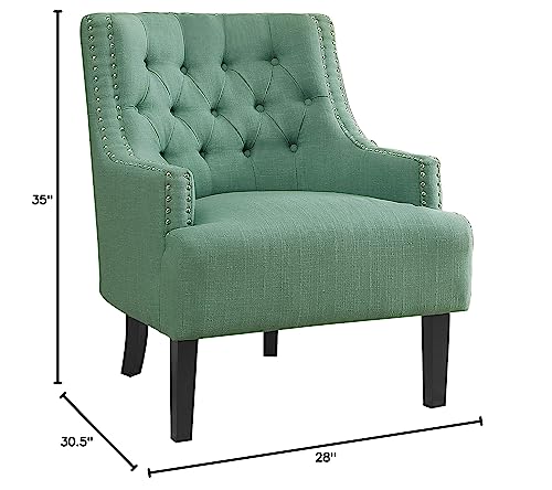 Lexicon Luster Accent Chair, Teal #TOP6
