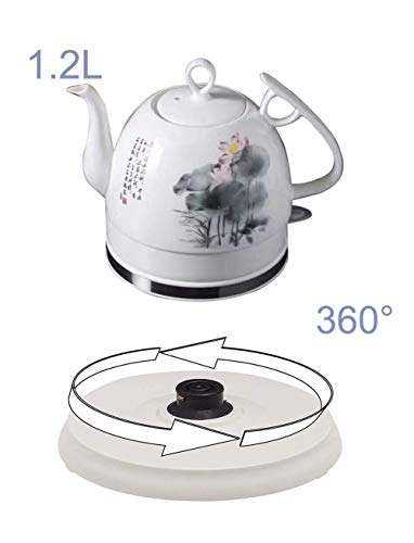 Hervidor eléctrico de cerámica sin cables 1.2L gris miniatura 6