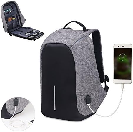Water Resistant Laptop Backpack , Lightweight computer backpack with USB Charging Port large capacity for travel,business