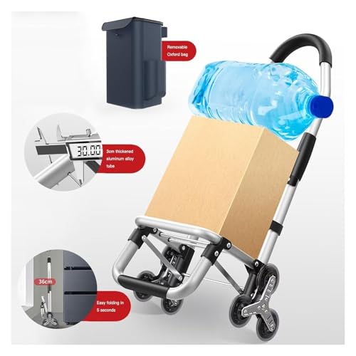 Leichter, wasserdichter 2-in-1-Einkaufswagen mit 6 abnehmbaren, leisen Rädern für einfaches Treppensteigen – stilvoller Einkaufstrolley mit Tesselmuster – Bild 4