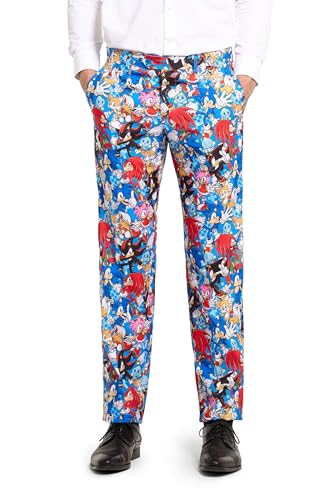 Opposuits Men's Sonic Suit - Sonic The Hedgehog Outfit - Slim Fit - Multicolor - Includes Blazer, Pants and Tie4
