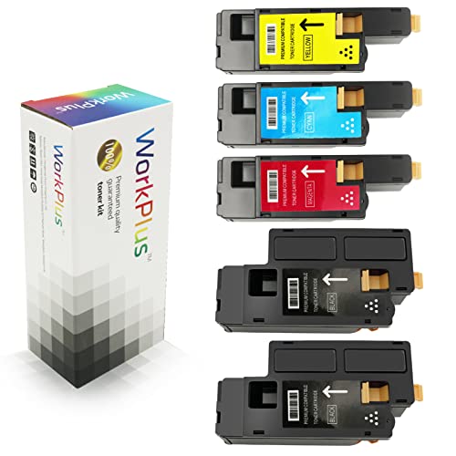 Workplus E525W Toner Cartridge Compatible Toner Cartridge Replacement For Dell 525 E525 E525W Color Laser Printer (5 Pack,593-Bbjx 593-Bbju 593-Bbjv 593-Bbjw) #TOP3